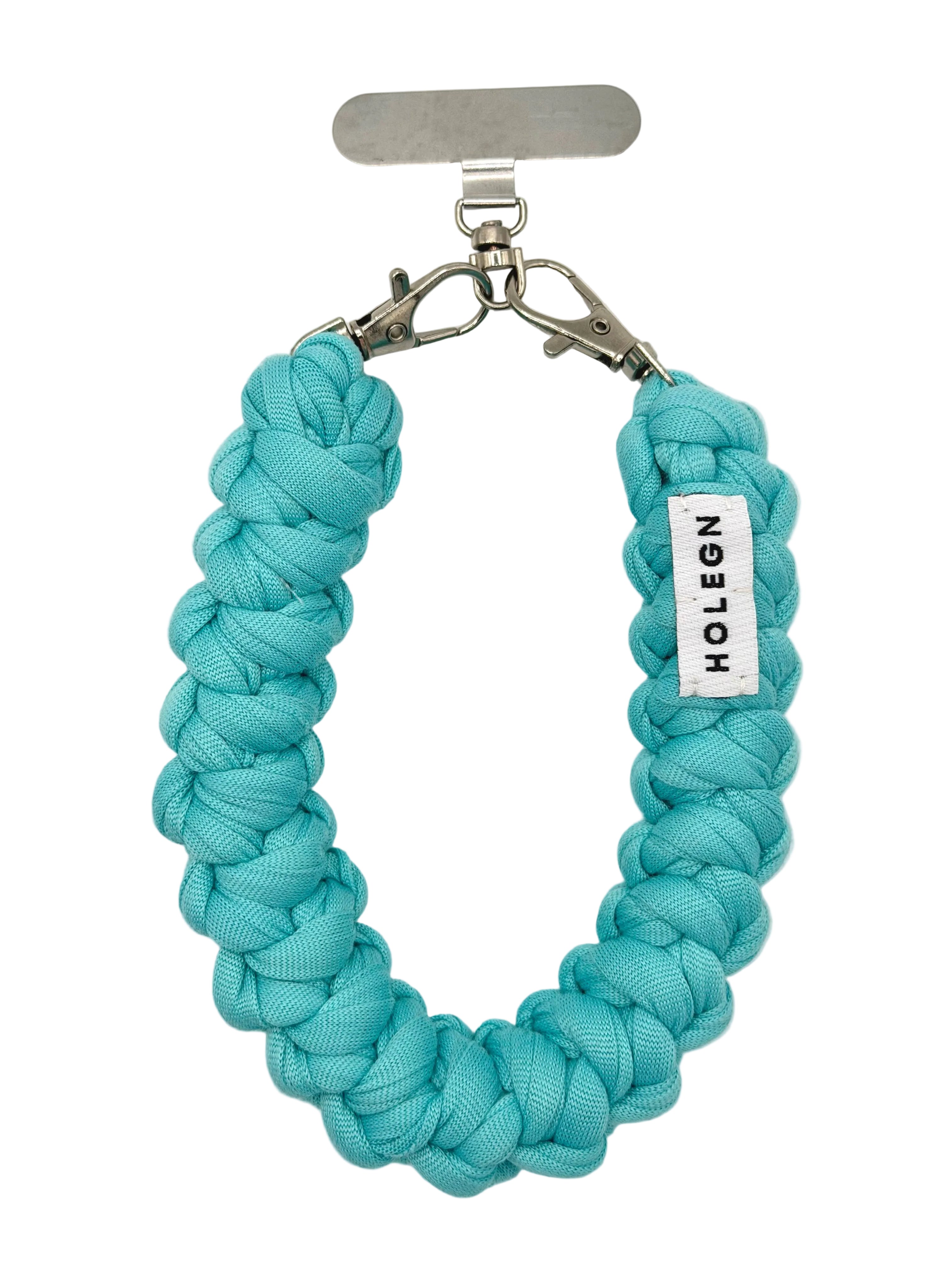 TURQUOISE BLUE CROCHET PHONE STRAP