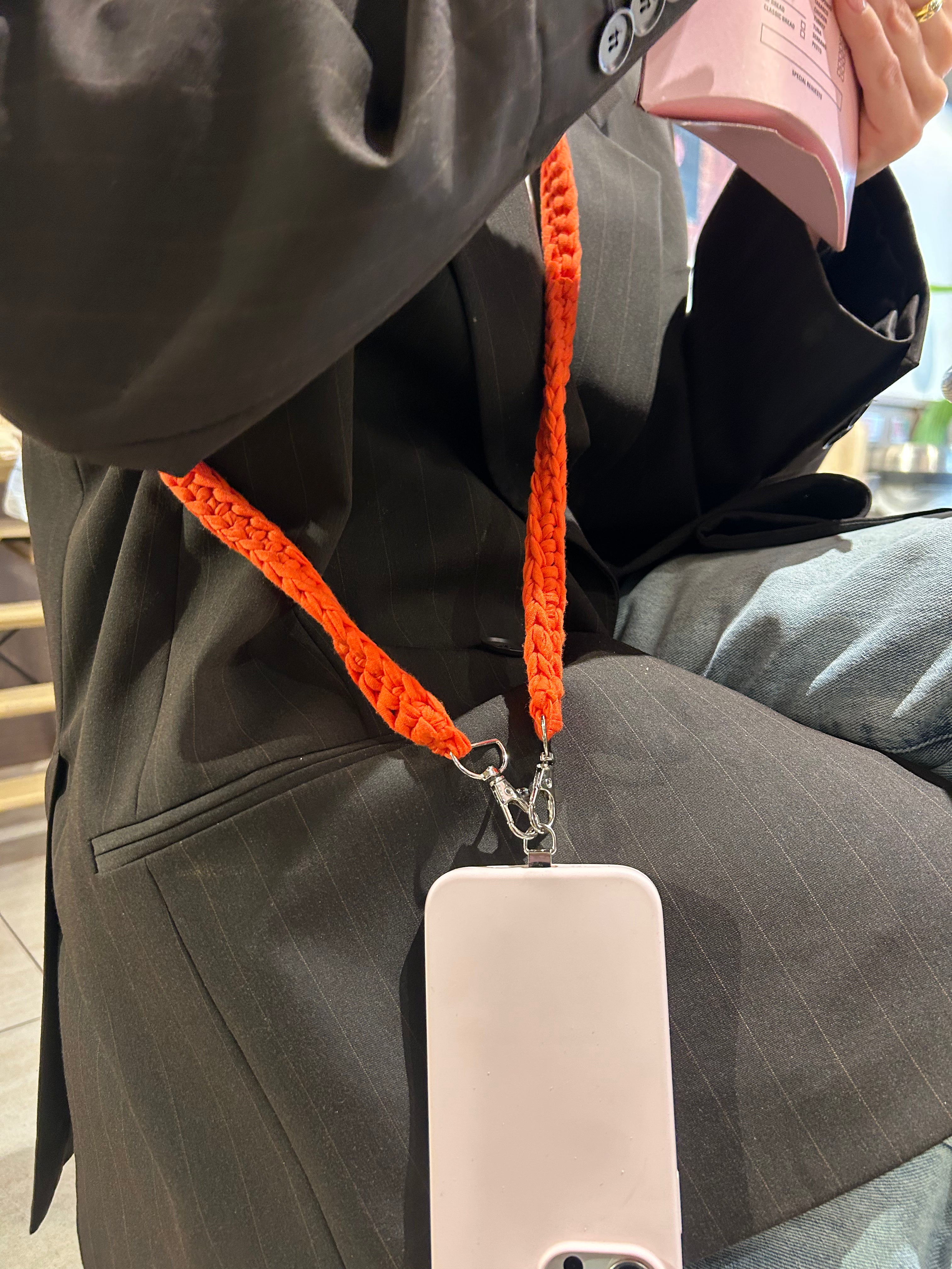 OG ORANGE CROCHET PHONE STRAP
