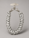 CHROME SILVER CROCHET PHONE STRAP