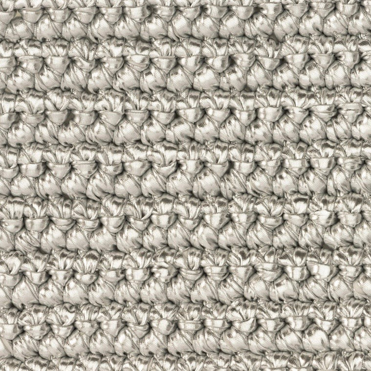 CHROME SILVER CROCHET PHONE STRAP