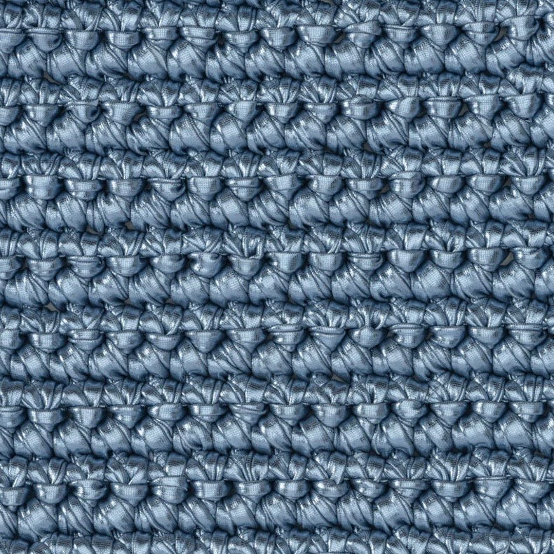CHROME BLUE CROCHET PHONE STRAP