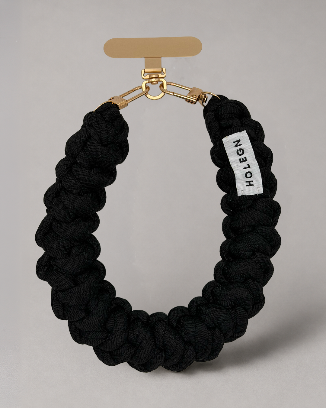 BLACK CROCHET PHONE STRAP