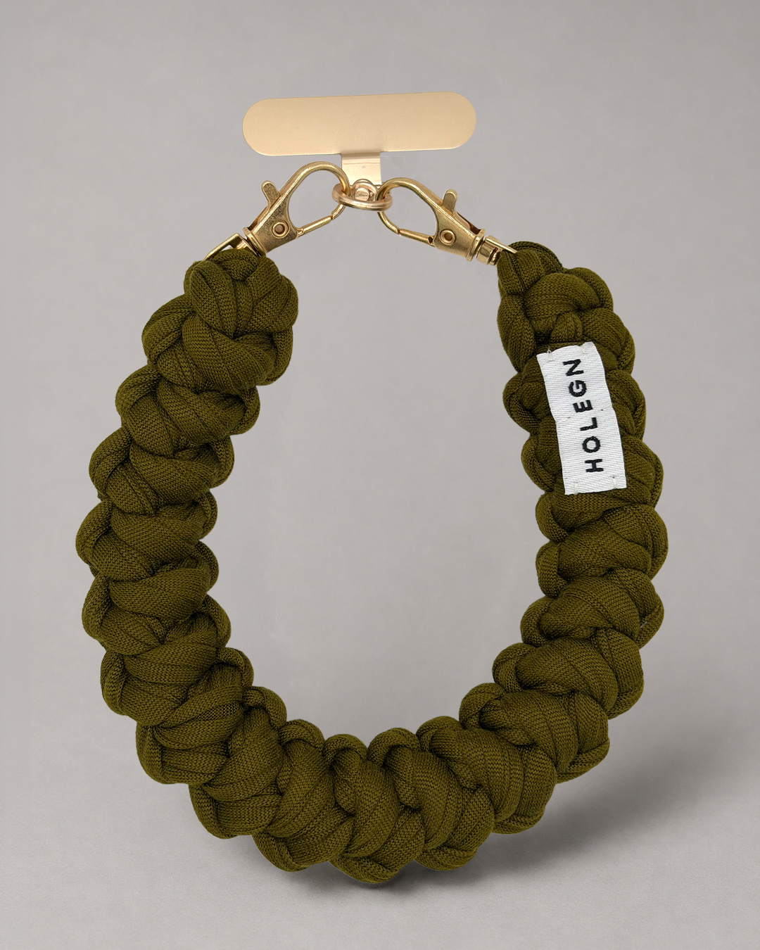 KHAKI CROCHET PHONE STRAP