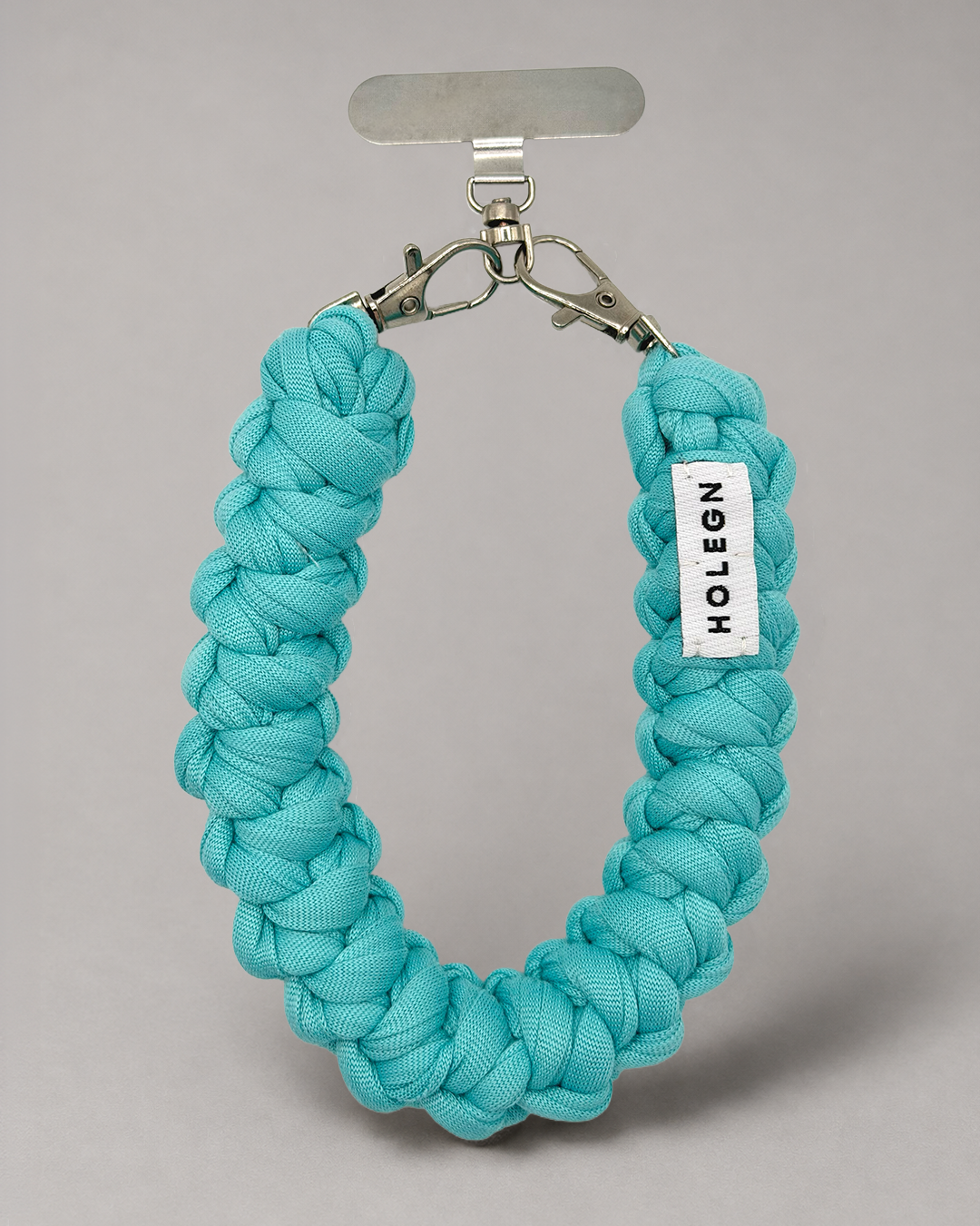 TURQUOISE BLUE CROCHET PHONE STRAP